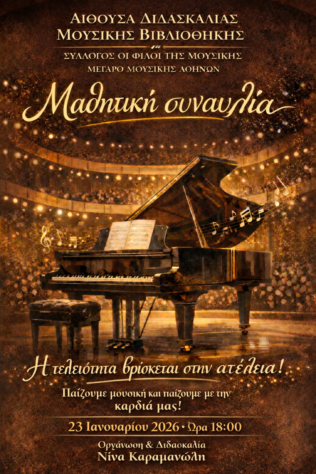 Αφίσα με πληροφορίες της εκδήλωσης